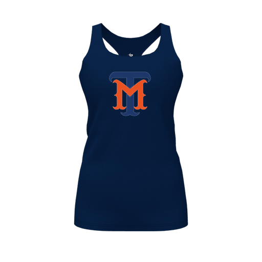 [FT0TRBNV-FYS-LOGO1] Decker Racerback Tank Top (Female Youth S, Navy, Logo 1)