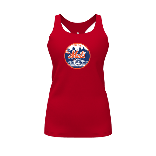 [CUS-DFW-RCBK-PER-RED-FYS-LOGO2] Racerback Tank Top (Female Youth S, Red, Logo 2)