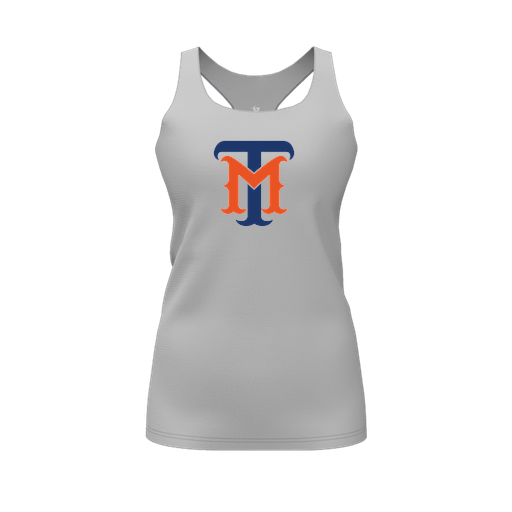 [FT0TRBGY-FYS-LOGO1] Decker Racerback Tank Top (Female Youth S, Gray, Logo 1)