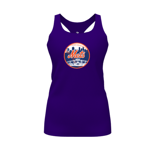[CUS-DFW-RCBK-PER-PUR-FYS-LOGO2] Racerback Tank Top (Female Youth S, Purple, Logo 2)