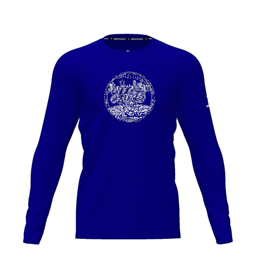 [CUS-DRIF-TEES-PER-CNK-LSL-RYL-YXS-LOGO2] Dri Fit Performance T-Shirt (Youth XS, Royal, Logo 2, Long Sleeve)