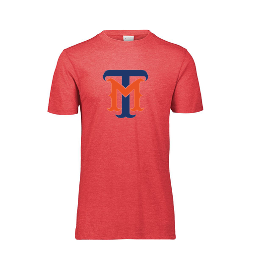 [FTSCUBRD-YS-LOGO1] Decker Youth Tri-Blend T-Shirt - Short Sleeve (Youth S, Red, Logo 1)