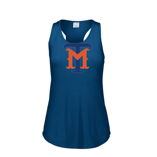 [FT0TUBNV-FAS-LOGO1] Ladies Tri Blend Tank Top (Female Adult S, Navy, Logo 1)