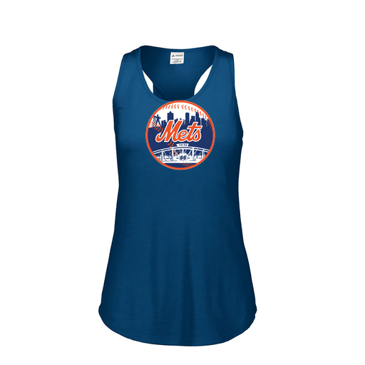 [FT0TUBNV-FAS-LOGO2] Ladies Tri Blend Tank Top (Female Adult S, Navy, Logo 2)