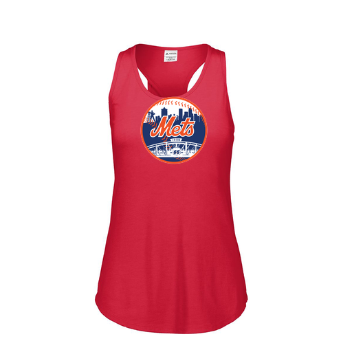 [3078.V96.S-LOGO2] Ladies Tri Blend Tank Top (Female Adult S, Red, Logo 2)