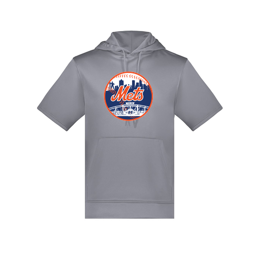 [6871.059.S-LOGO2] Men's Dri Fit Short Sleeve Hoodie (Adult S, Gray, Logo 2)