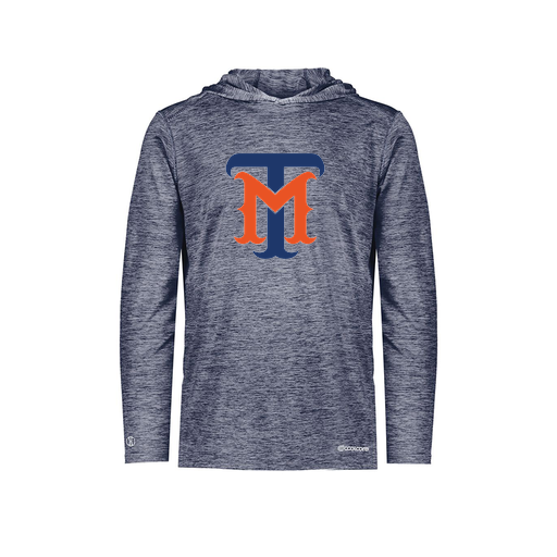 [FOLHCGNV-YS-LOGO1] Decker Youth Charge Hoodie (Youth S, Navy, Logo 1)