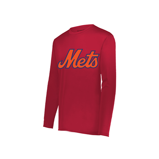 [222822.083.XS-LOGO3] Men's LS Smooth Sport Shirt (Adult XS, Red, Logo 3)