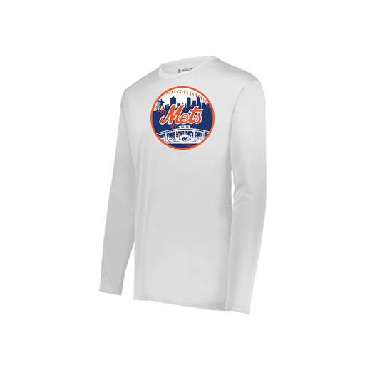 [222823.005.S-LOGO2] Youth LS Smooth Sport Shirt (Youth S, White, Logo 2)
