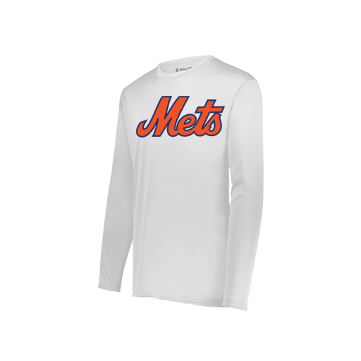 [222823.005.S-LOGO3] Youth LS Smooth Sport Shirt (Youth S, White, Logo 3)