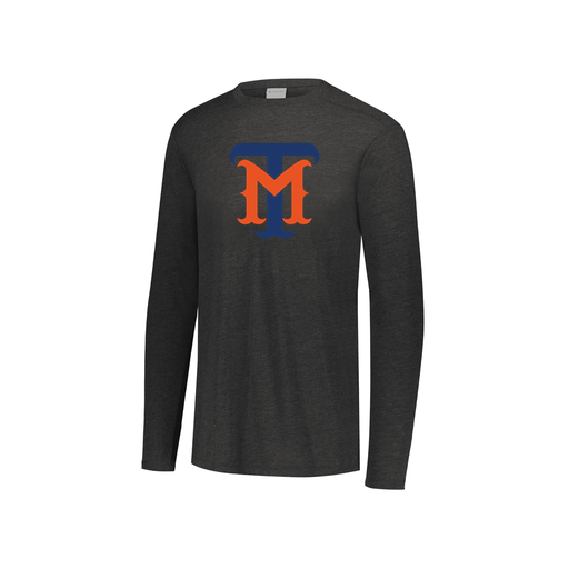 [FTLCUBBK-YS-LOGO1] Decker Youth Tri-Blend T-Shirt - Long Sleeve (Youth S, Black, Logo 1)