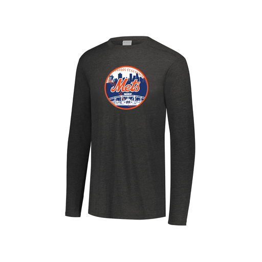 [FTLCUBBK-YS-LOGO2] Decker Youth Tri-Blend T-Shirt - Long Sleeve (Youth S, Black, Logo 2)