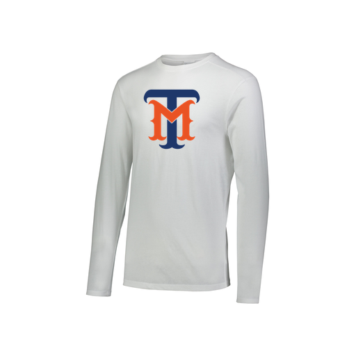 [3076.005.S-LOGO1] Youth LS Ultra-blend T-Shirt (Youth S, White, Logo 1)