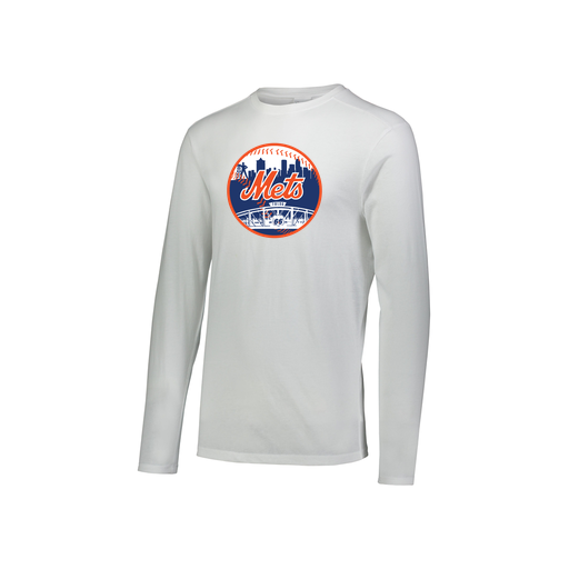 [3076.005.S-LOGO2] Youth LS Ultra-blend T-Shirt (Youth S, White, Logo 2)