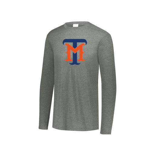 [FTLCUBGY-YS-LOGO1] Youth LS Ultra-blend T-Shirt (Youth S, Gray, Logo 1)