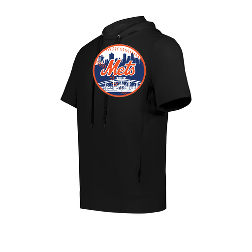 [222605.080.S-LOGO2] YOUTH VENTURA SOFT KNIT SHORT SLEEVE HOODIE (Youth S, Black, Logo 2)