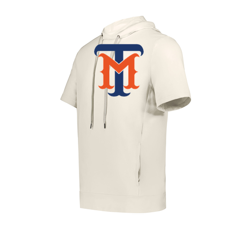 [222605-WHT-YS-LOGO1] YOUTH VENTURA SOFT KNIT SHORT SLEEVE HOODIE (Youth S, White, Logo 1)