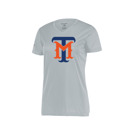 [222820.099.S-LOGO1] Ladies Movement Dri Fit Shirt (Female Adult S, Silver, Logo 1)