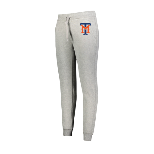 [229748.017.XS-LOGO1] Ladies 60/40 Fleece Jogger (Female Adult XS, Silver, Logo 1)